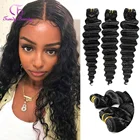 Бразильские волнистые накладные человеческие волосы с двойным переплетением, 4 шт., 8-30 дюймов, натуральный черный цвет, модные красивые волосы, не Реми