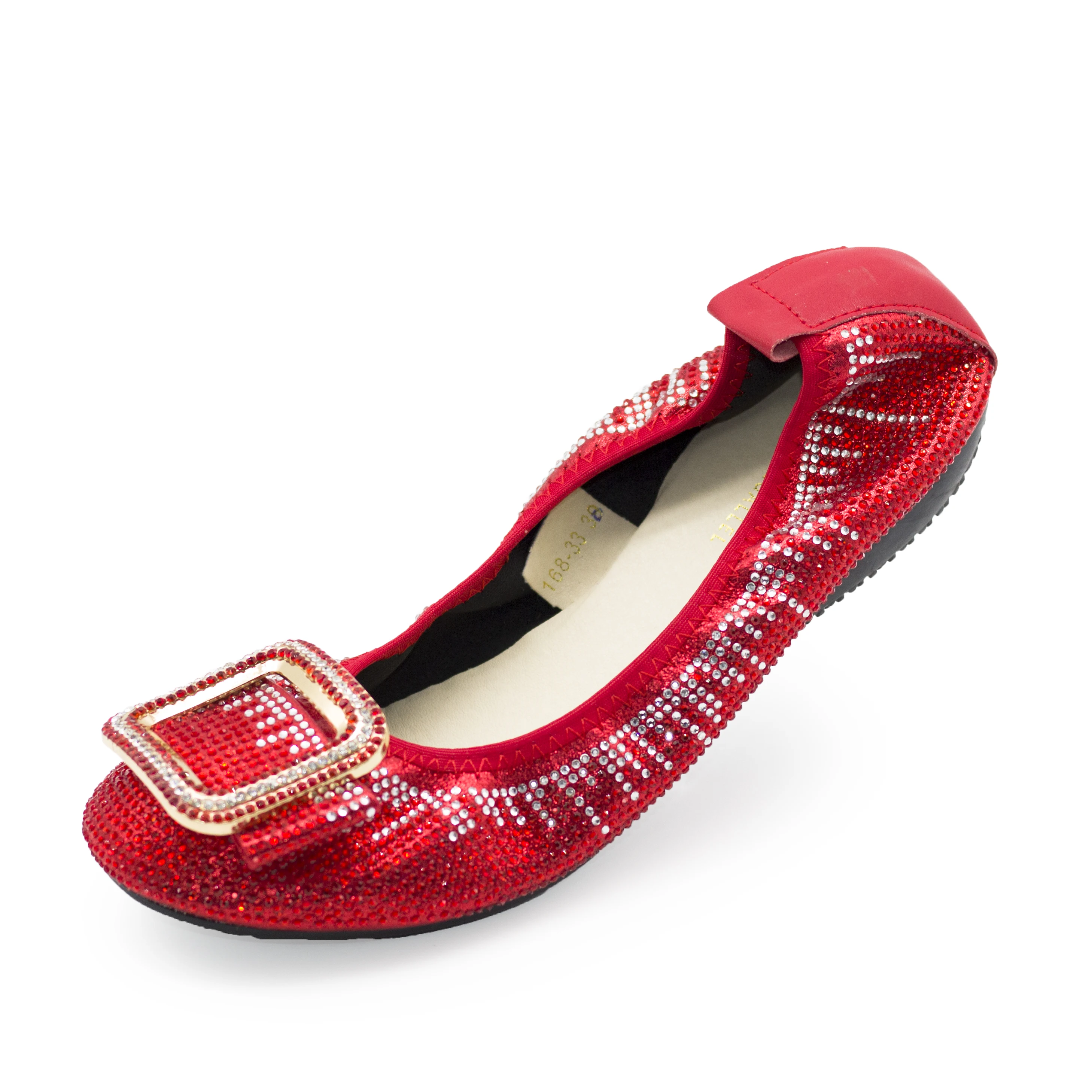 168-33 Luxury Jewelry Flats for Ladies Girls Female Footwear Casual Loafers Boat Shoes Slip on Blign Bling Ballet Flats Women