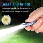 Супер Яркий Мини светодиодный фонарик брелок водонепроницаемый USB Перезаряжаемый многорежимный фонарик для фотографий