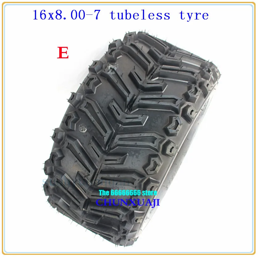 Внедорожные шины 16x8-7 ATV &amp Go-Kart вездеходные 16x8.00-7 16/8-7 бескамерные для шоссе