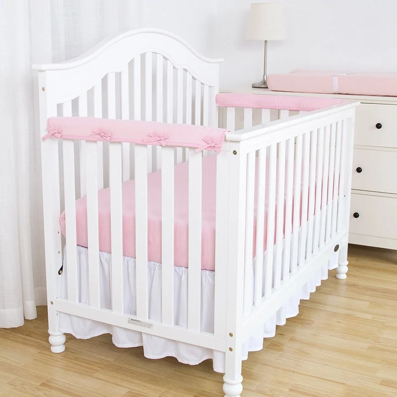 

3Pcs Newborn Cotton Bed Protection Strap Cushioning Cot Breathable Cot Shocker Cradle For Baby Head Protector Pad Decoration