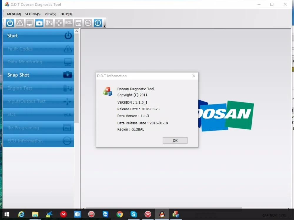 Doosan диагностический инструмент DDT SCR + DPF G2 DCU ECU программпосылка 2021 генератор