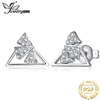 jewelrypalace triangle bow 925 sterling silver stud earrings cubic zirconia simulated diamond butterfly earrings for women girl