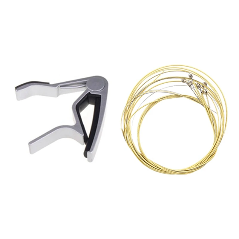 

1 шт., набор из 6 стальных струн для акустической гитары