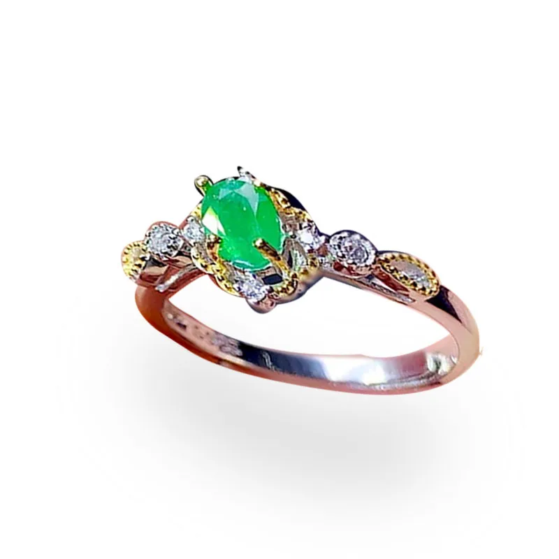 

Trendy Jewelry Simple Geometric Green Oval Crystal Zirconia Alloy Female Ring For Women Party Jewelry Accessories