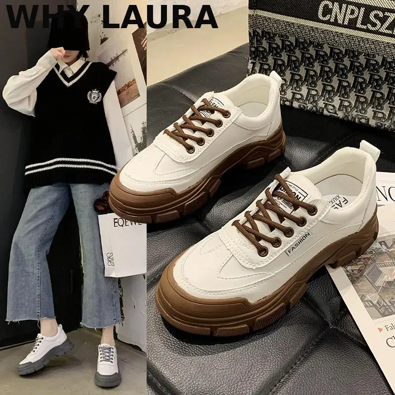 

Women's platform sneakers Spring and autumn 2021 new fashion casual women's cross strap sneakers
