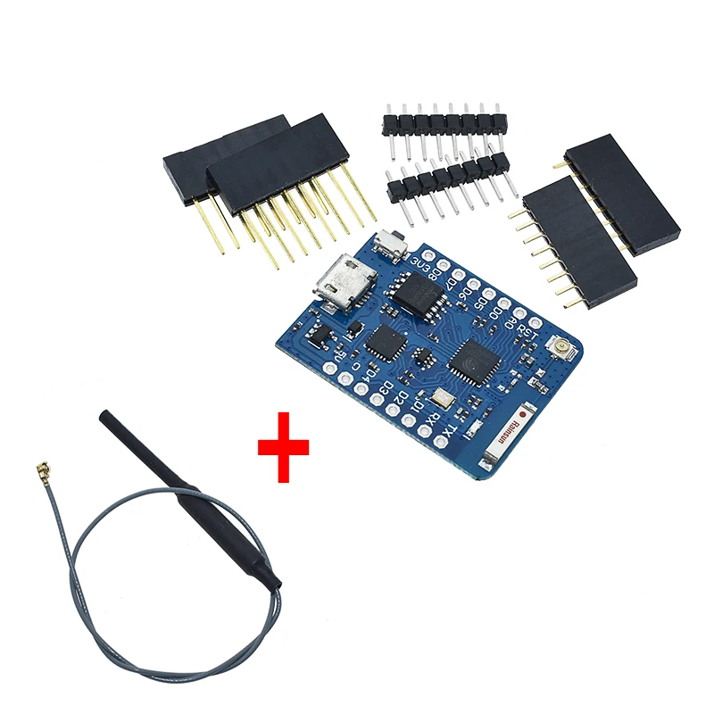 WEMOS D1 Mini Pro 16 м байт внешняя антенна разъем NodeMCU на основе ESP8266 ESP-8266EX CP2104 wifi макетная плата Micro USB - Цвет: Built-in antenna