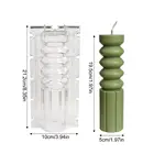 Силиконовая форма в геометрическую полоску для свечей, акриловая прозрачная форма для ароматерапии, создание свечей, поделки сделай сам, украшение для дома