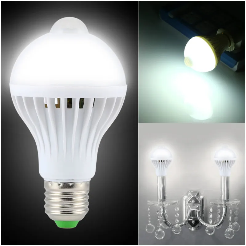 

PIR Motion Sensor Bulb E27 Lamp Sound & Light Control E27 Infrared Led Energy Saving Bulb Lights 3W 7W 9W 220V for Home Lighting