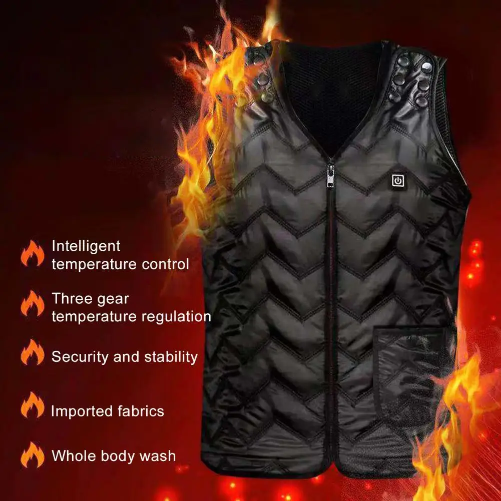 

Waistcoat Light-weighted Electric Heating USB Powered Unisex Thermal Heated Vest for Daily Commuting