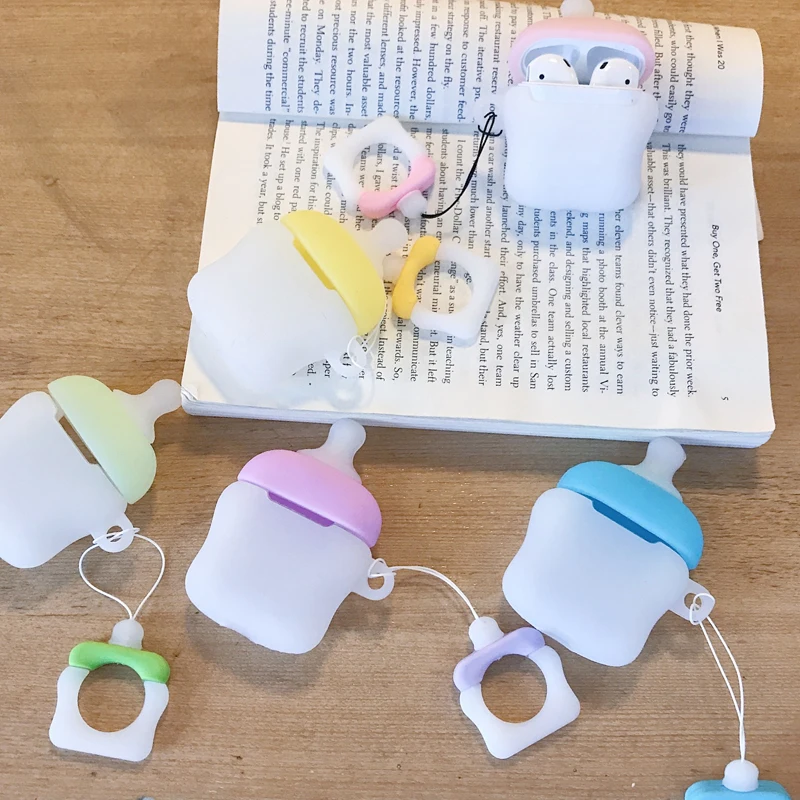 Новые Мультяшные беспроводные bluetooth наушники чехол для Apple AirPods силиконовые зарядки наушники Чехлы для Airpods 2 защитный чехол