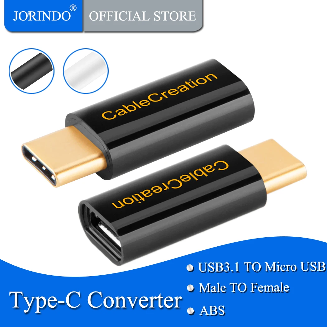 Адаптер jorinдо USB C на Micro адаптер Type USB-C конвертер с резистором 56K совместимый Mate