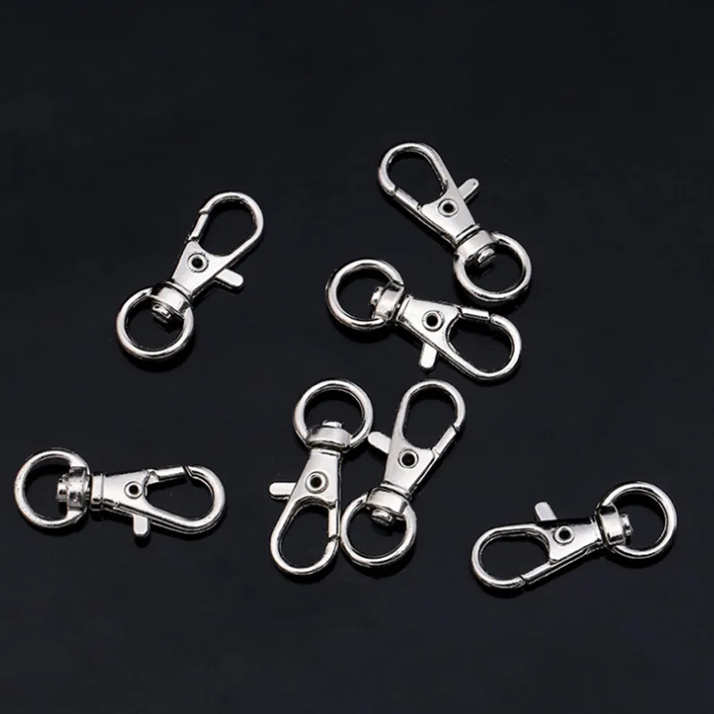 3 шт. оптовая продажа серебряные Родиевые застежки-карабины зажимы крючок для