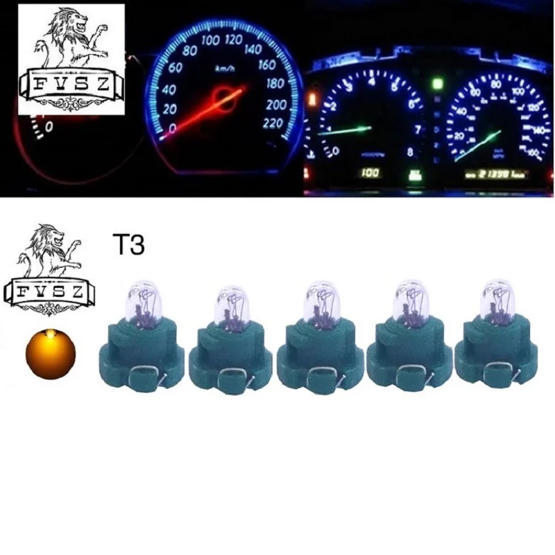 100 шт. T3 12 В 14 в 0 56 Вт 3000K автомобильные лампы для приборной панели аудио шестерня