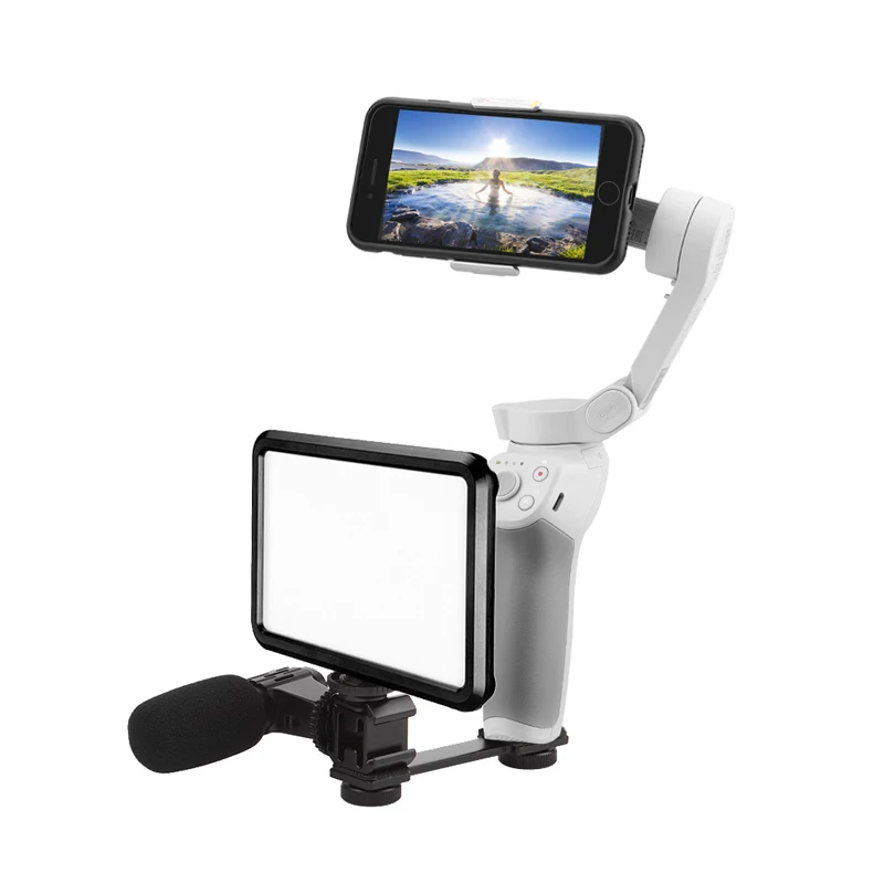 Держатель для микрофона со светодиодной подсветильник кой холодного башмака DJI OM