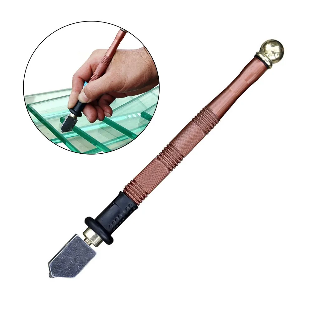 

Diamond Glass Cutter Alloy Cutting Wheel Metal Handle Head For Glass Mirror Tile Hand Tools Ceramic Tile Cup Cutting Bladee