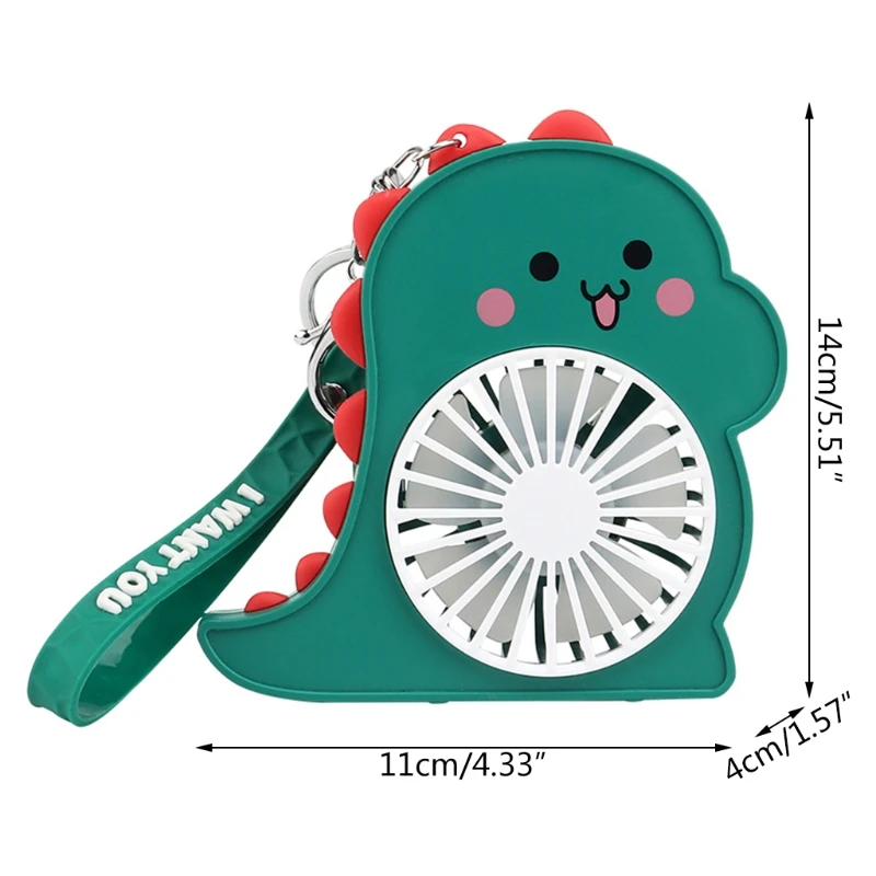 

Portable Keychain Fan Personal USB Rechargeable Fan w/ Bracket Keychain Design Mini Weararble Fan 2 Gear for Kids Office