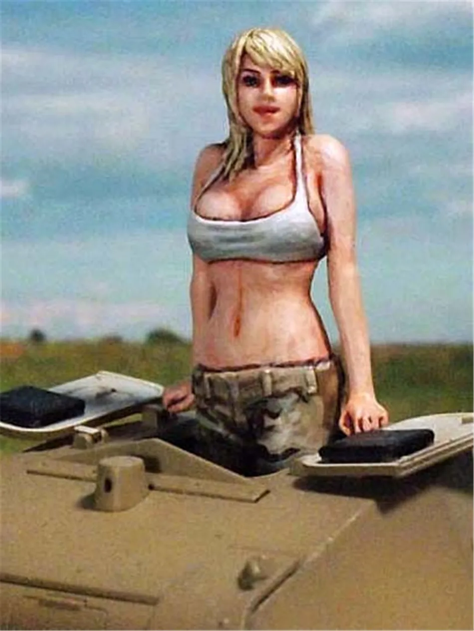 Resin Figure 1/35 Scale Model Kit Female Tank Soldier III GK Assembly Models Colorless Self-Assembled Toy | Игрушки и хобби