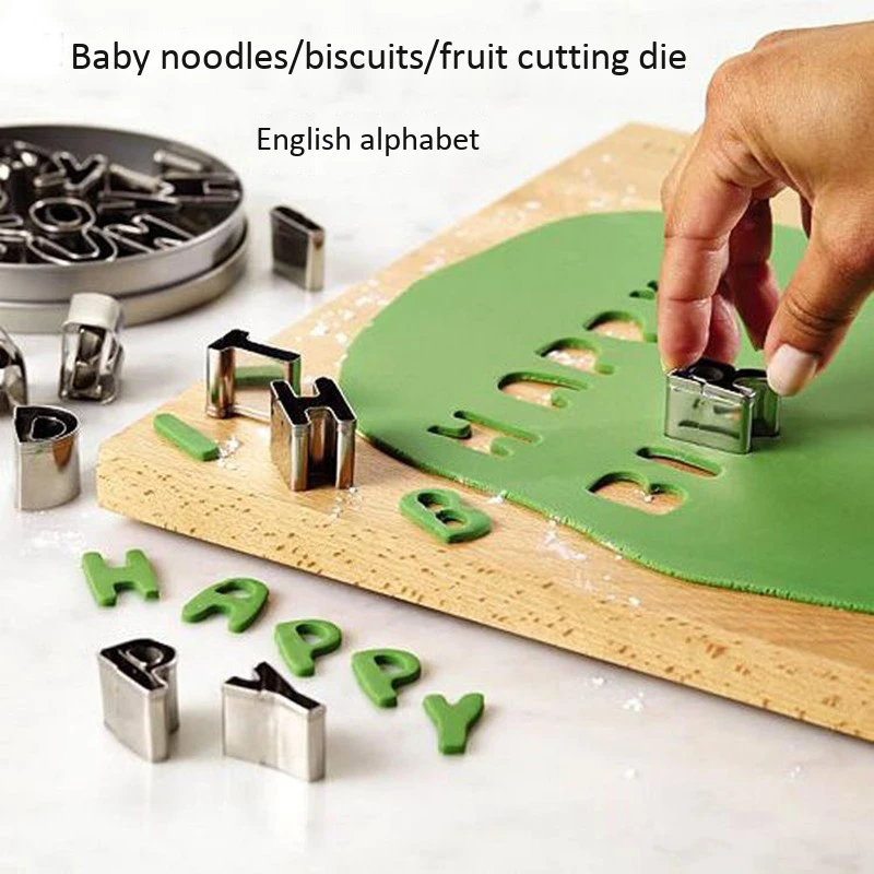 Набор ножей для печенья с цифрами буквами 26 шт. алфавит 10 № инструменты