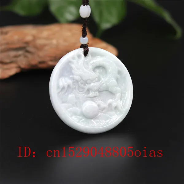 Кулон с резьбой из натурального белого изумруда нефрита дракона очаровательные