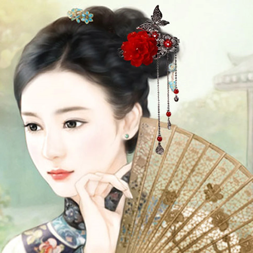 Классическая винтажная кисточка ручка для волос на китайском языке палочки