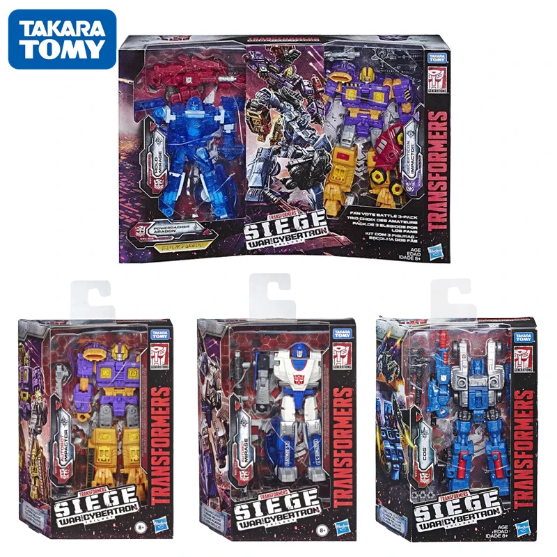

TAKARA TOMY Transformer Generations War for Cybertron:Earthrise Deluxe Mirage Body F1Dashe 3-Person Set Action Figure Model Toys