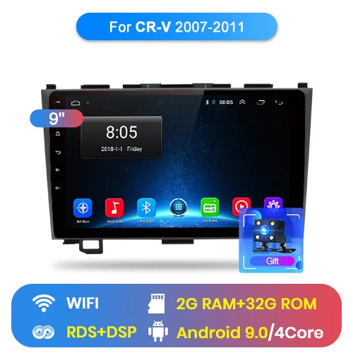 WIFI (2GB 32GB) Junsun 2G 32G Android 8,1 4G автомагнитола системный блок плеер 2 din андроид авто магнитола gps навигатор для Honda CRV 3 2006 2007 2008-2011 Штатное Головное устройство для Хонда CR-V автомобильная мультимедиа no DVD - Цвет: WIFI (2GB 32GB)