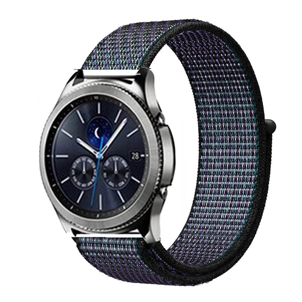 22 мм ремешок для часов samsung galaxy watch 46 мм 42 мм активный 2 нейлон huawei watch gt ремешок Amazfit bip gear S3 Frontier 44 40 - Цвет ремешка: hyper grape 33