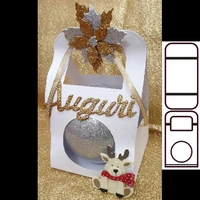 new christmas box with the balls metal cutting die mould scrapbook decoration embossed photo album decoration card making diy