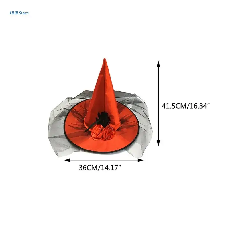 

Witch Hat Halloween Costume Cosplay Wicked Witch Accessory Adult One Size Modern Witch Hat Halloween Knit Women