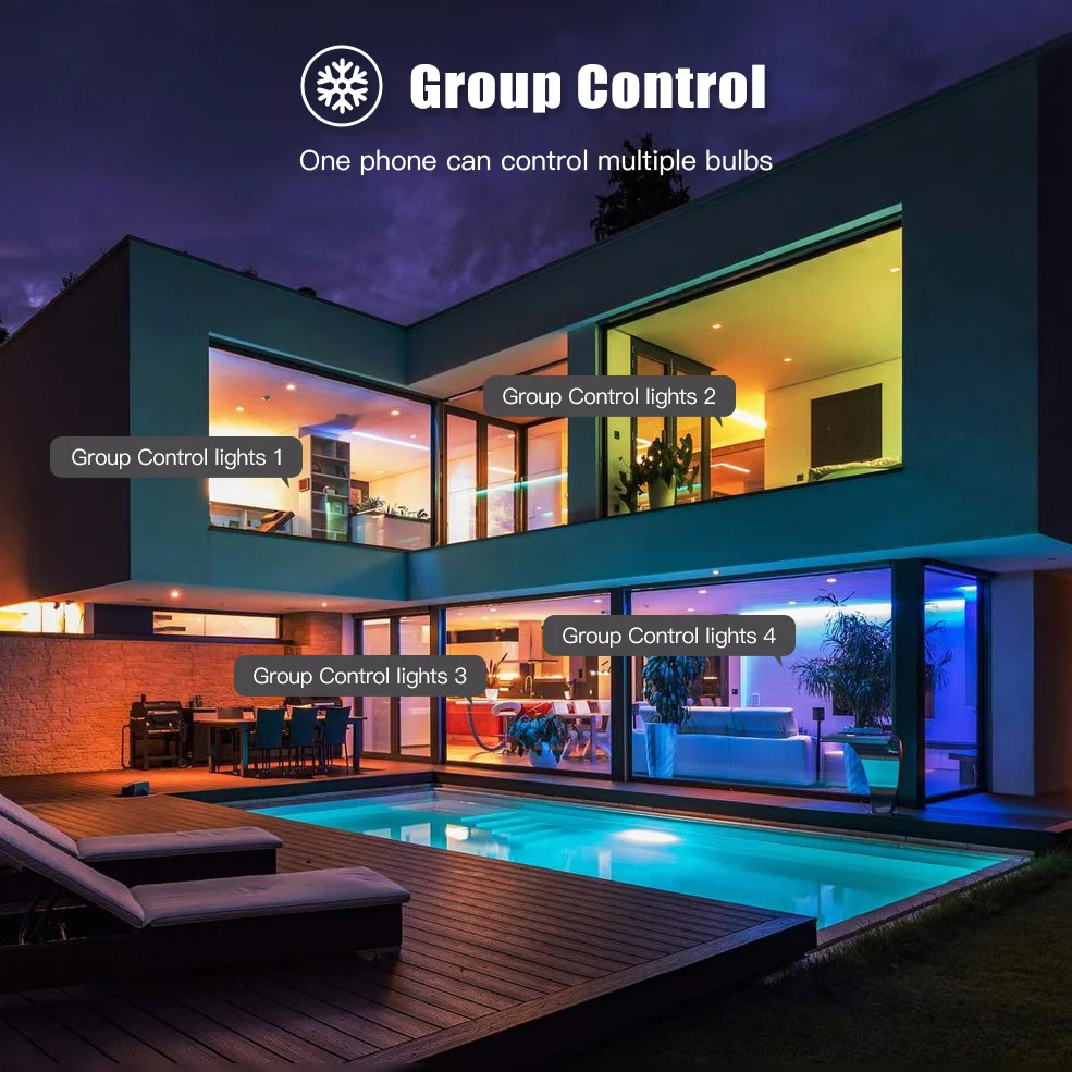 

12W E27 Led Smart Light Bulb WiFi RGB Dimmable LED WiFi Bulbs Compatible with Siri / Alexa /Google Home Smart Home