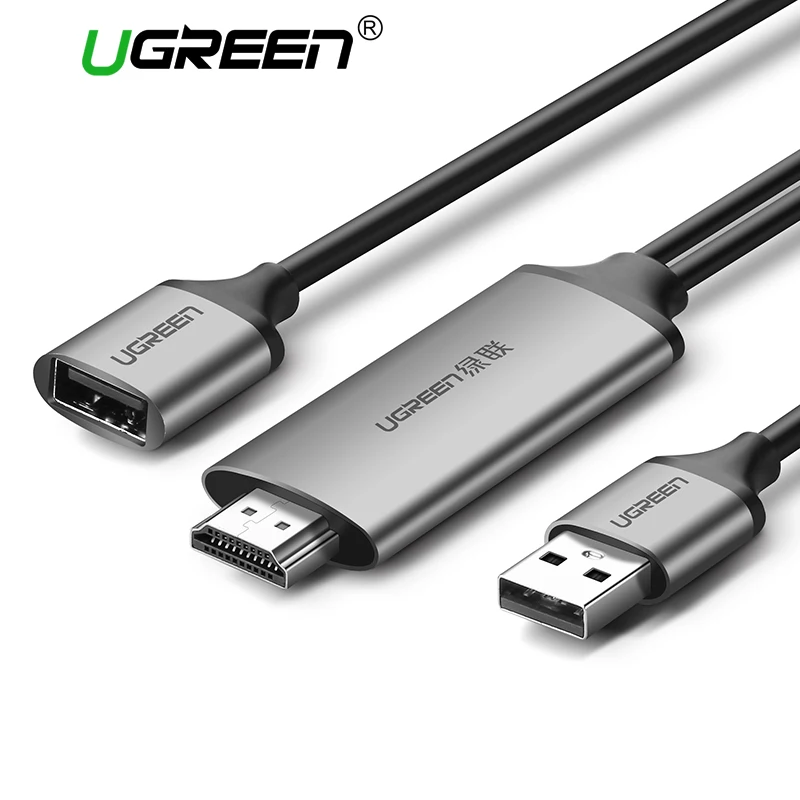 Ugreen HDMI кабель для iPhone 8X7 6s Plus iPad tv Android телефоны к HDMI адаптер Full HD 1080 P USB HDMI конвертер Кабель HDMI