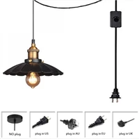 black hanging pendant light with plug in cord loft creative metal umbrella pendant lamp industrial hanging pendant lights