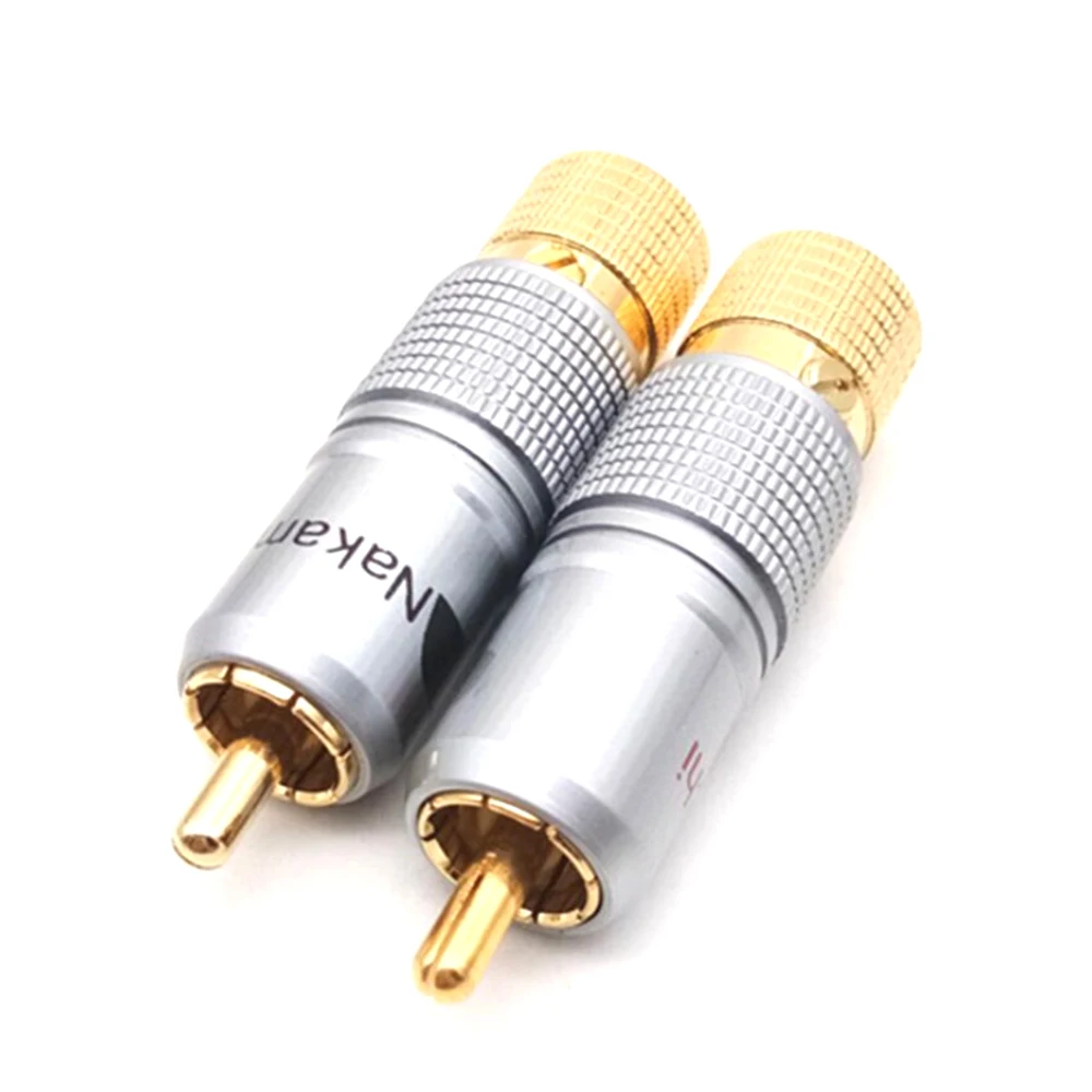 4 шт. позолоченные штекеры 10 мм