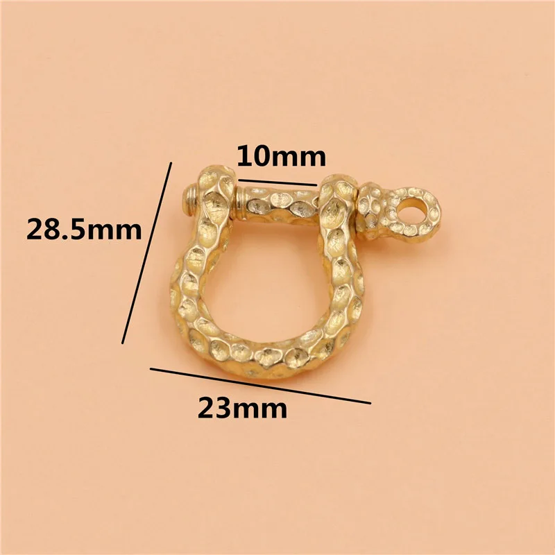 newclasp 2 шт. цельное Латунное d-образное кольцо в виде застежки для брелока, металлические пряжки для сумок, пряжки для ремней, крючки, застежка, сделай сам, кожаная сумка, аксессуары для рукоделия - Цвет: newclasp