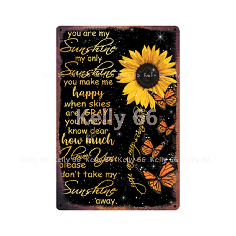 [Kelly66] с принтом You Are My подсолнечника только Sunshine счастьем Оловянная