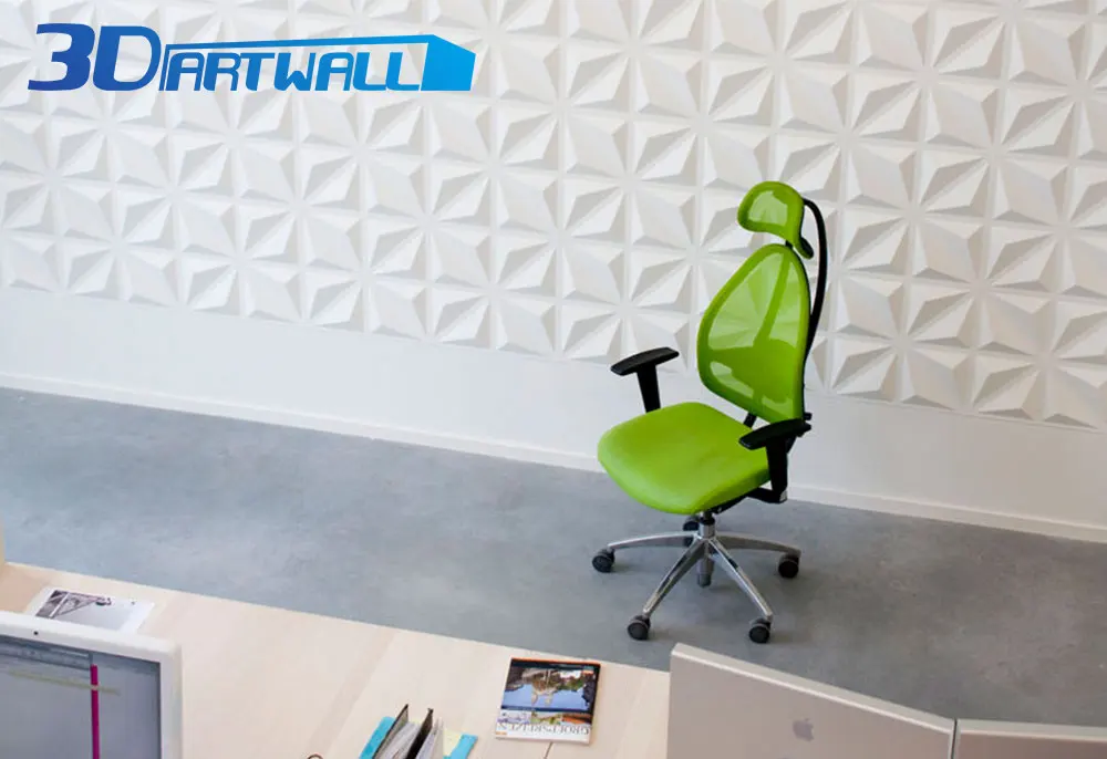 3DARTWALL ПВХ 3D модные декоративные стеновые панели белая текстурированная настенная плитка звездный стиль 19," x 19,7"(12 ПАК