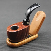 handmade mini natural rose wood smoking pipe tobacco rosewood wood wooden smoking pipes pouch 10pcs filters pouch stand kdh
