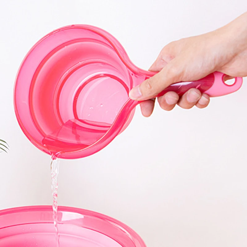 Пластиковые складные водяные ложки Портативные Выдвижные ведра для умывальника