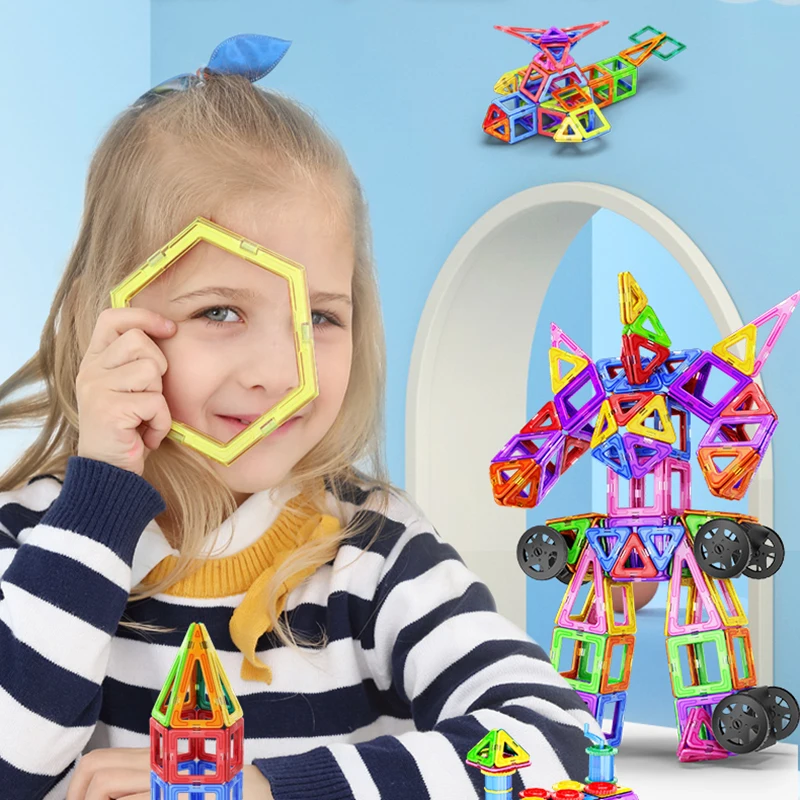 Big Size and Mini Magnetic Designer Magnet Building Blocks Accessories Educational constructor Toys For Children | Игрушки и хобби