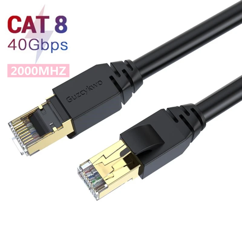 

Cat8 Ethernet Cable SFTP 40Gbps 2000MHz Cat 8 RJ45 Network Lan Patch Cord for Router Modem Internet RJ 45 Ethernet Cable