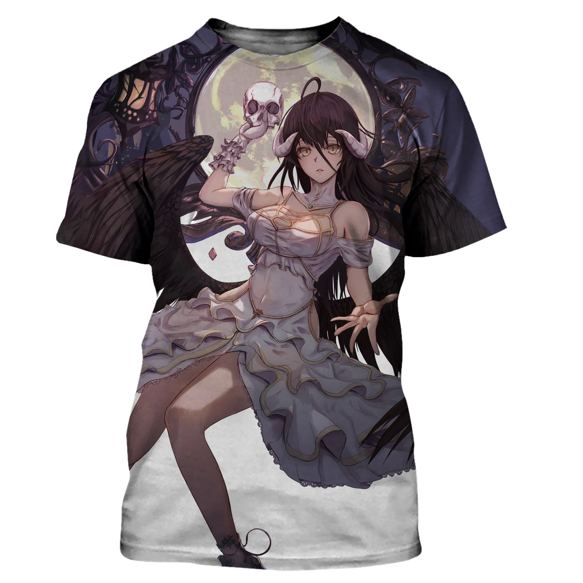 Japan Anime Overlord Albedo 3D Printed T-shirts Men Women New Fashion Cool Casual Style Tshirt Streetwear Tops