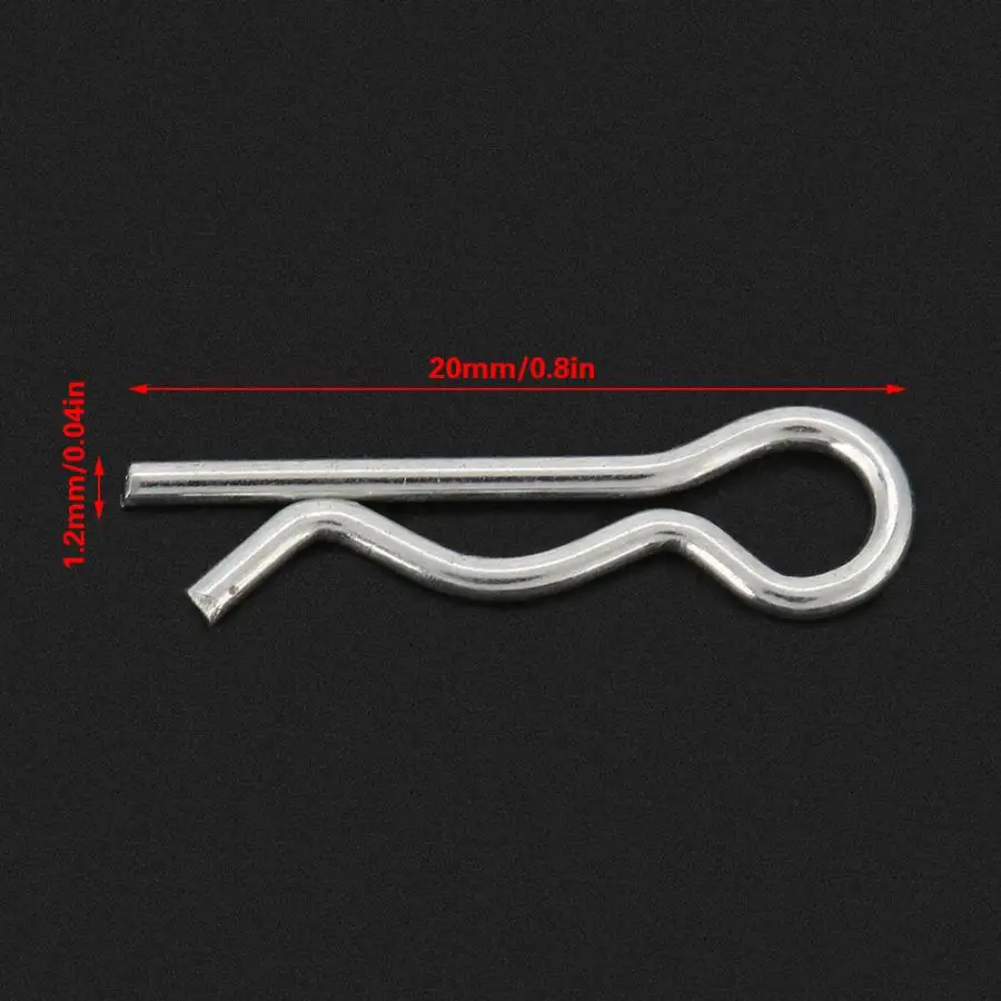 30 шт. 1 2*20 мм R образные зажимы для штифтов оцинкованные удерживающие пружинные