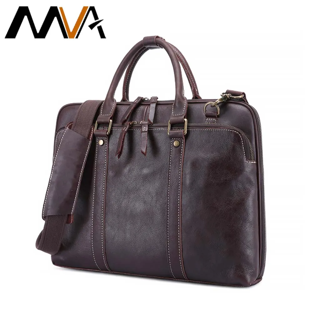 

MVA Man's Briefcase Men's Shoulder Bags For Documents Laptop 15 inch Bag With Cowhide Men's Business Bags Travel Bag For Men New