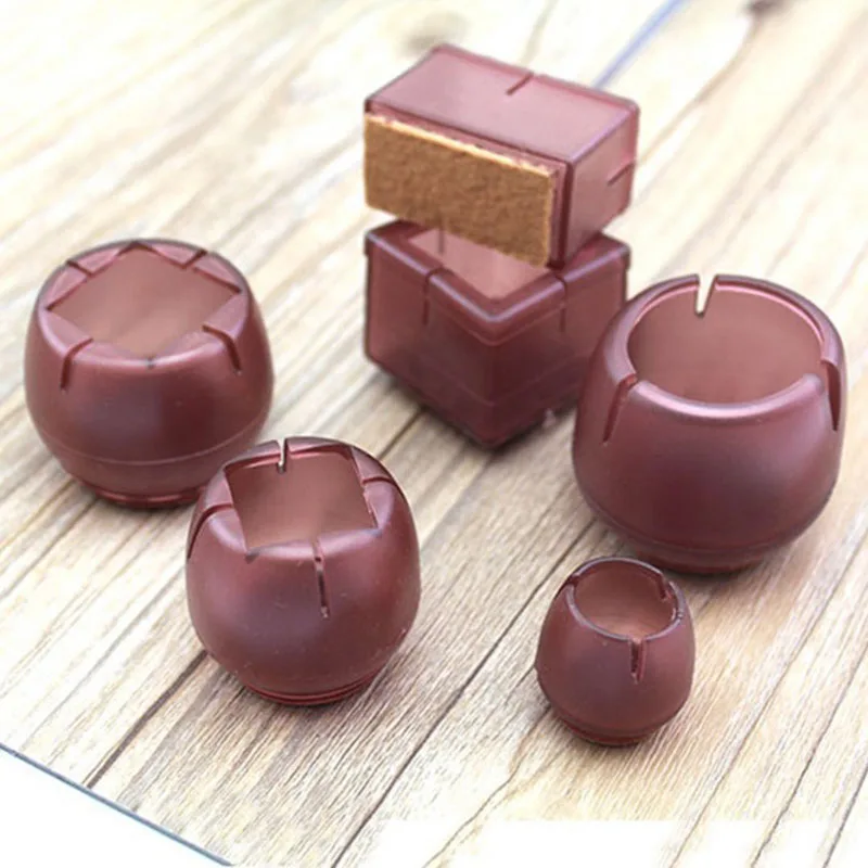 Мебельные ножки из коричневого ПВХ колпачки для ножек стула защита стола