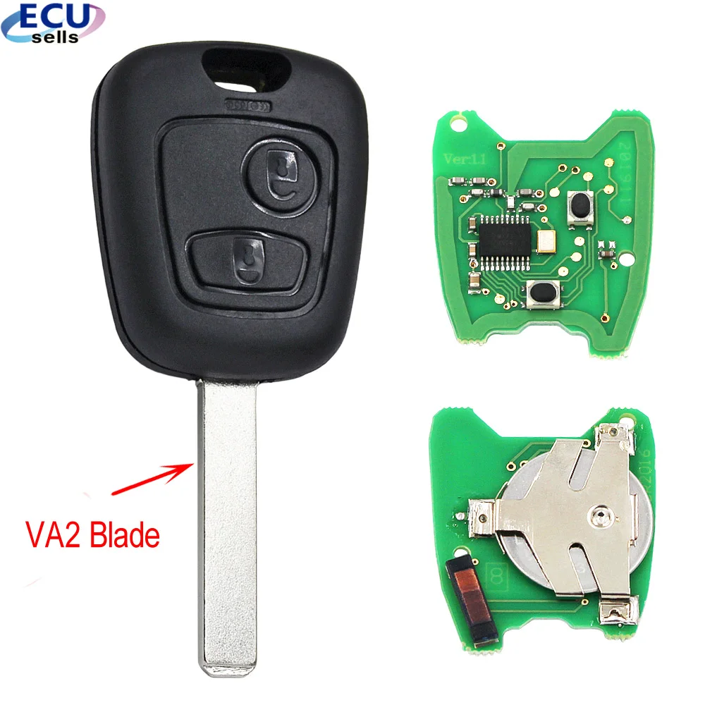 Дистанционный ключ-брелок с 2 кнопками 433 МГц электрическим чипом ID46 для старого