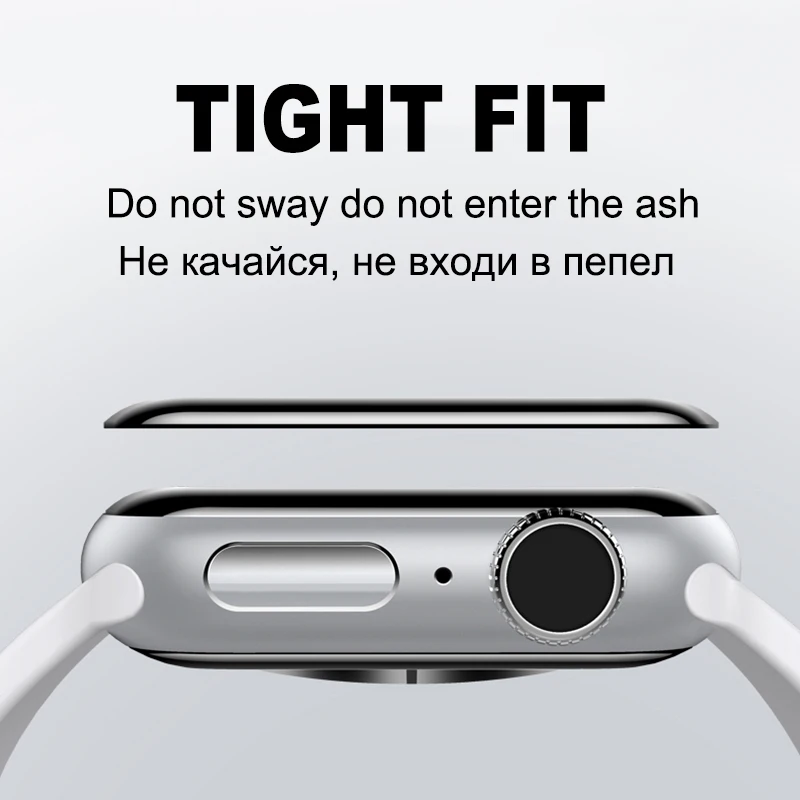 3D полное покрытие закаленное стекло для Apple Watch Series 3 2 1 38 мм 42 Защита экрана iWatch SE 6 5