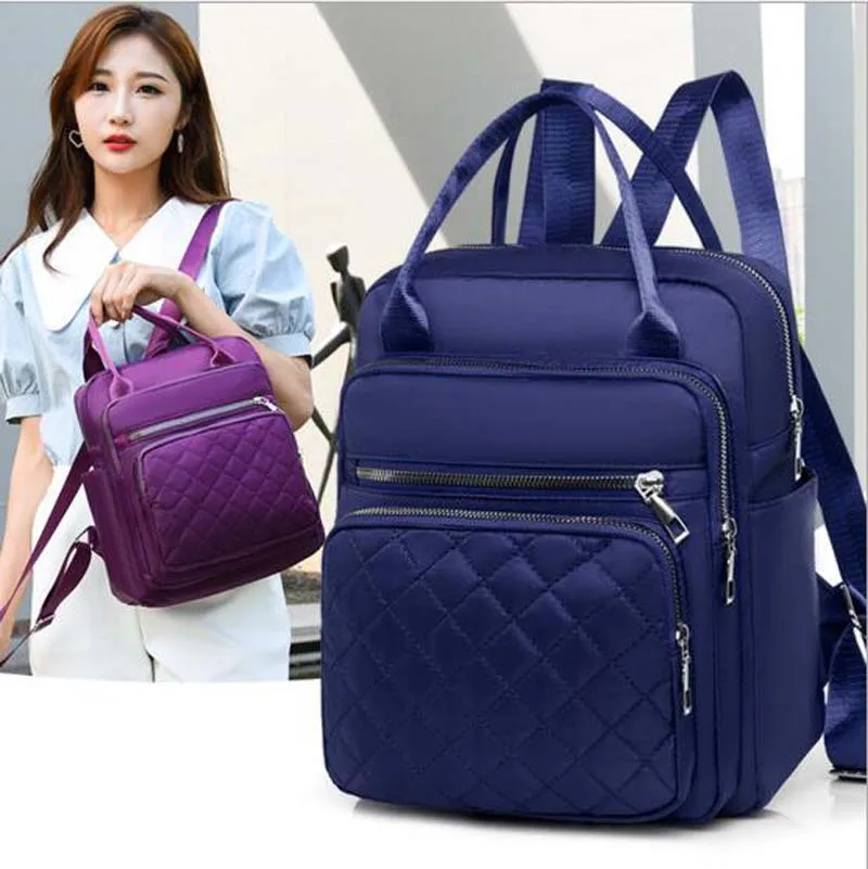 

Hot Sale Women Fashion Design Style Oxford Backpack Casual Light Handbag Large Capacity Double Shoulder Bags Outdoor Travel Bag