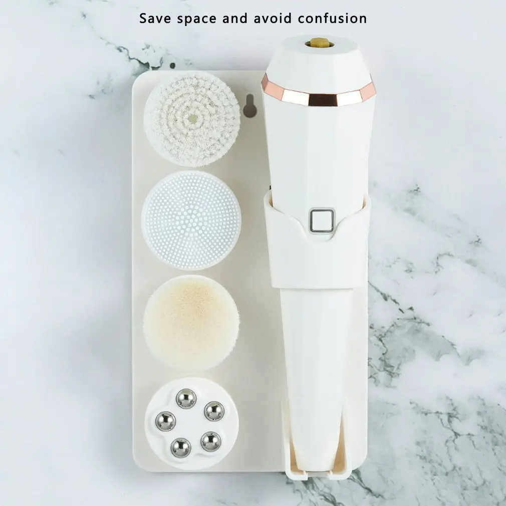 

4 In 1 Multifunctional Electric Cleansing Brush Rechargeable Ultrasonic Facial Cleansing Instrument Deep Cleaning Skin Cleaner