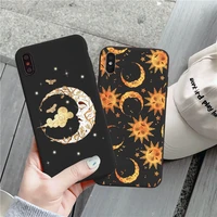 funny sun moon face shockproof phone case for iphone 11 12 13 pro max se 2020 6 7 8 plus x xs max xr soft matte candy back cover